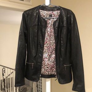 KUT from the Kloth Black Leather Jacket